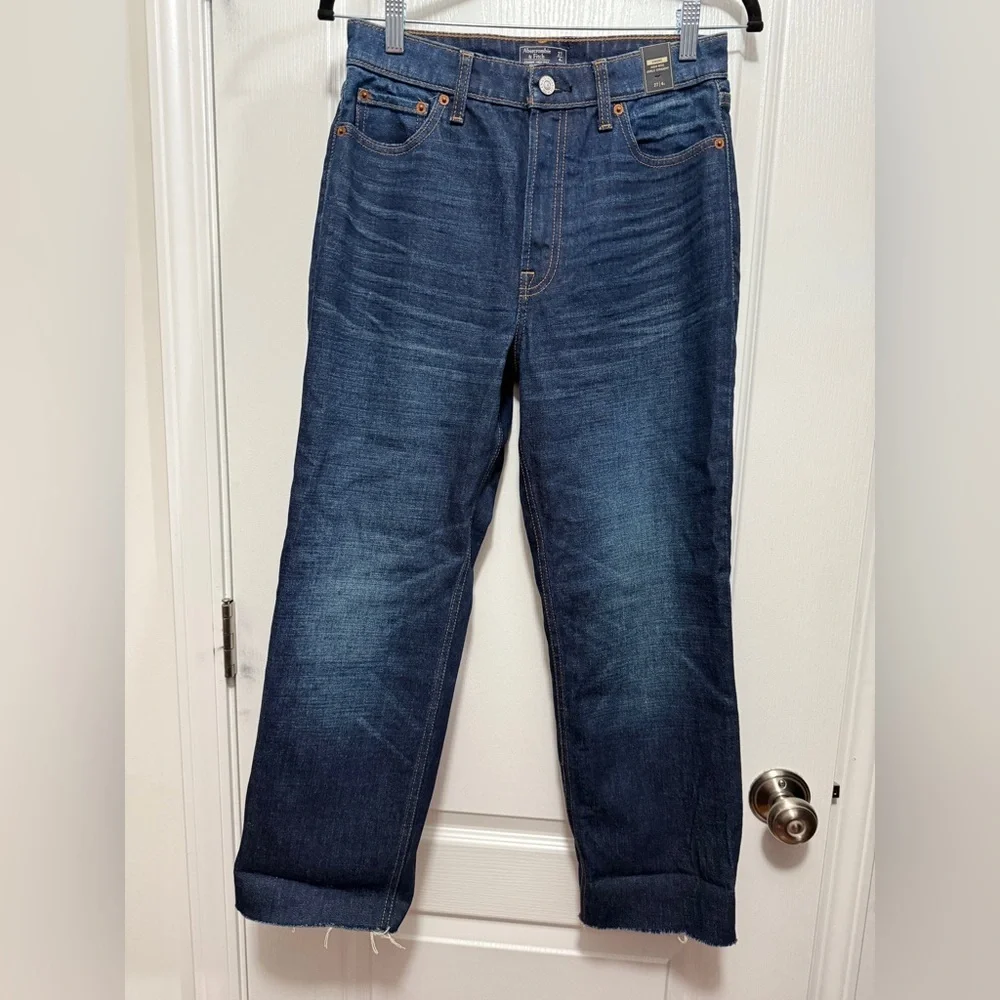 Abercrombie‎ & Fitch Simone High Rise Ankle Straight Women’s 27 4S Blue nwt